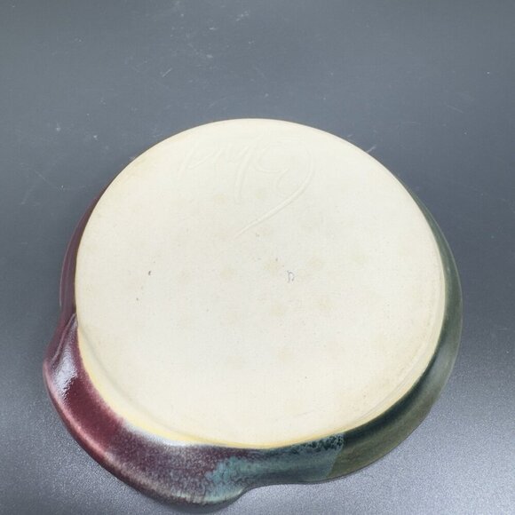Vintage Hand Made Studio Pottery Spoon Rest Holder Container Artist Signed VTG - Picture 5 of 13